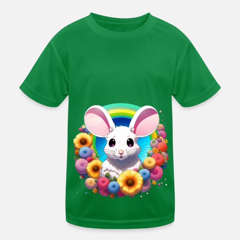 Regenbogen Maus Kinder Funktions-T-Shirt