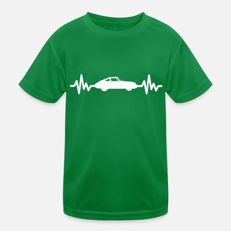 Oldtimer Auto Wagen Herzschlag Style Kinder Funktions-T-Shirt