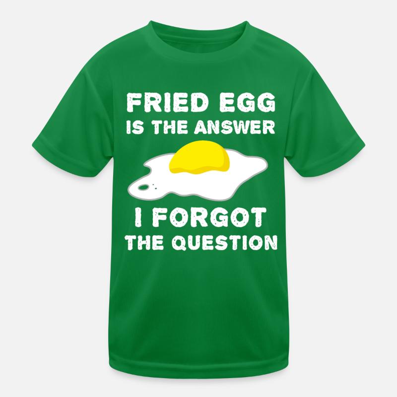Fried Egg Funny Kids Functional T-Shirt