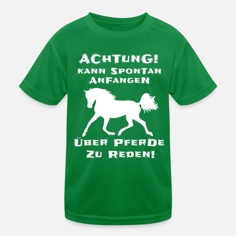 Pferde Reiterin Lustiger Spruch Kinder Funktions-T-Shirt