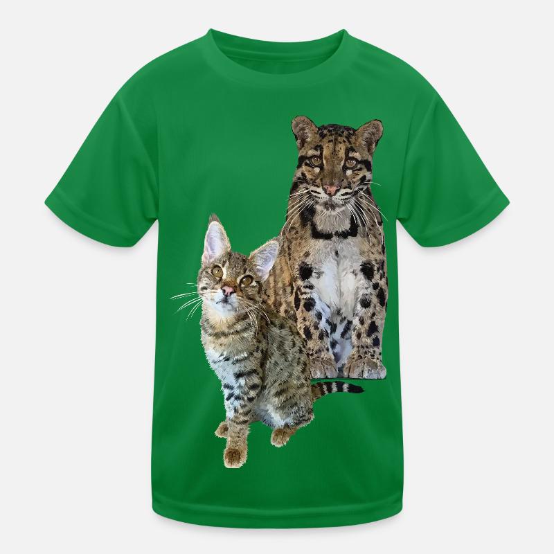 Panthère nébuleuse et chat T-shirt sport Enfant