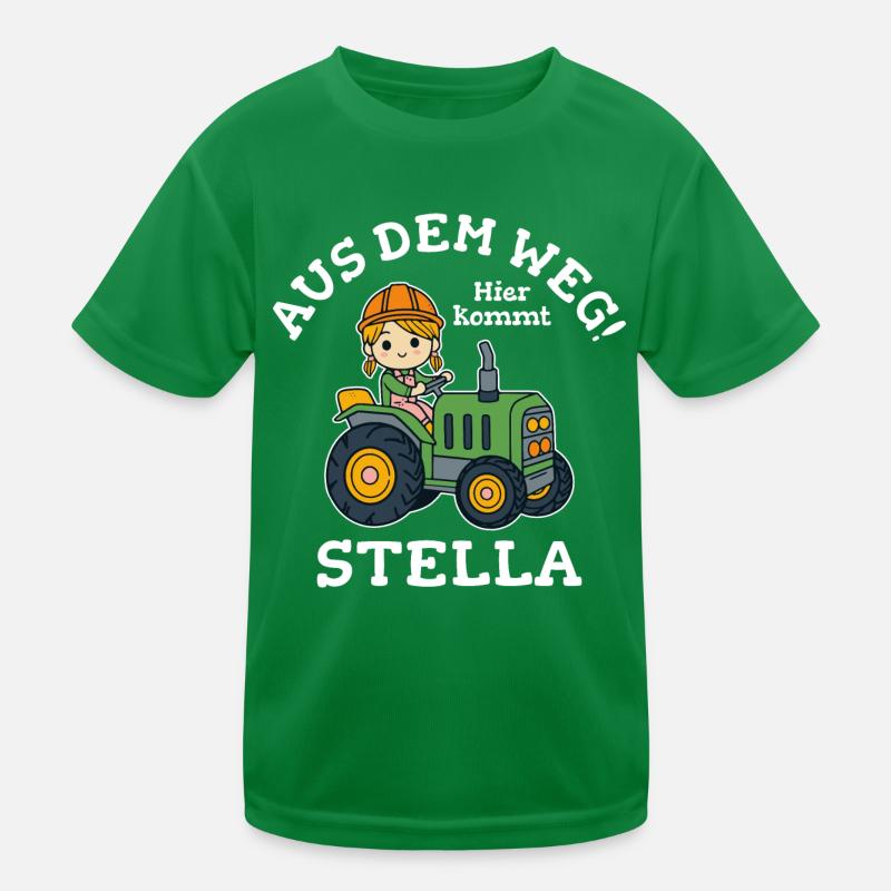 Stella Name Traktor Kinder Funktions-T-Shirt