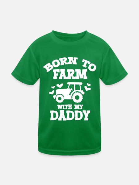 Born to become a farmer Farmer Farmer - Kids Functional T-Shirt - kelly green - Front