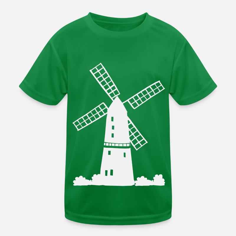 Windmill Holiday Holidays Kids Functional T-Shirt