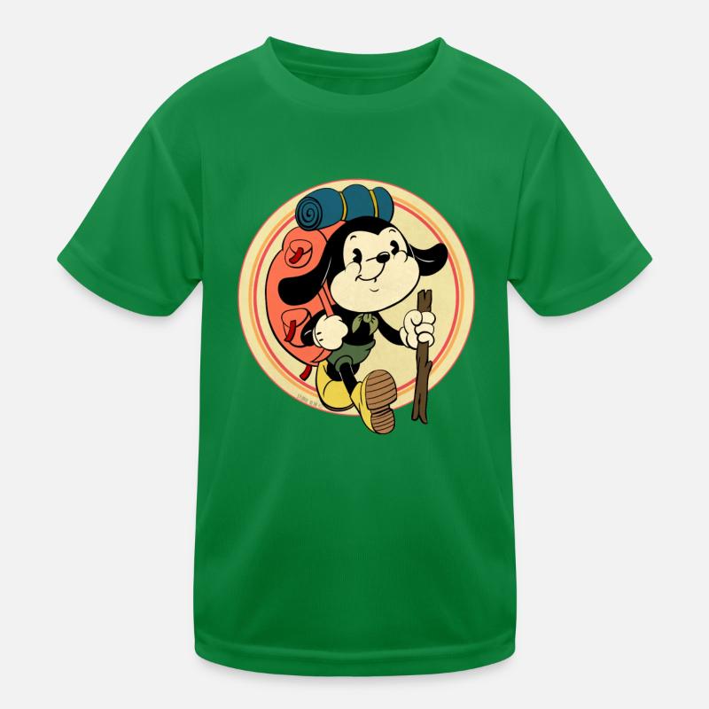 dessin animé vintage backpacker T-shirt sport Enfant