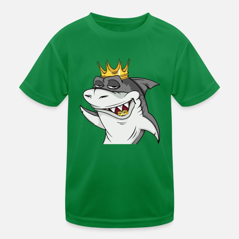 Requin cool avec couronne #4 Cool Sharks T-shirt sport Enfant