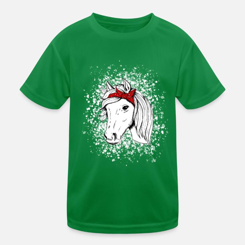 Horse with snowflakes Kids Functional T-Shirt