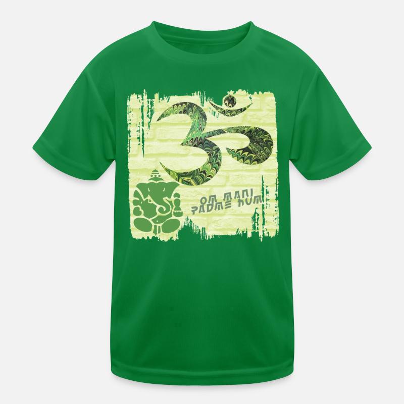OM with Ganesha E 35 Kids Functional T-Shirt