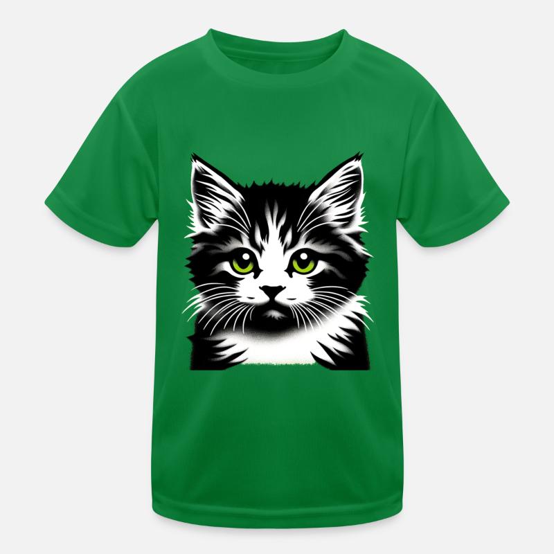 Visage de chat affectueux T-shirt sport Enfant