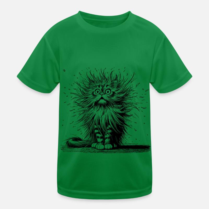 Katze erstaunt, Comic Kinder Funktions-T-Shirt