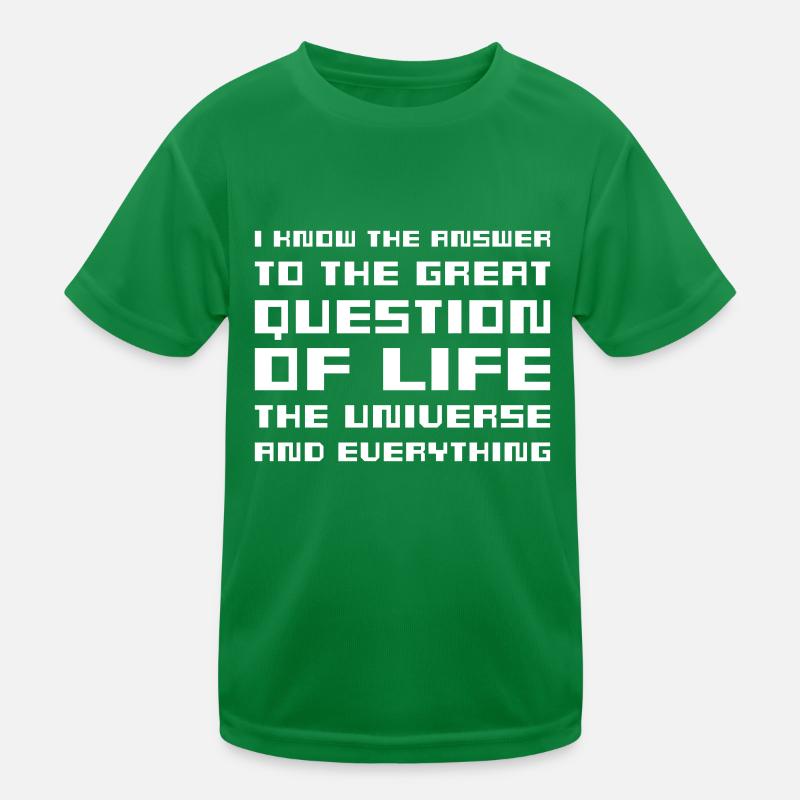 I know the answer - Hitchhiker's Guide Kinder Funktions-T-Shirt