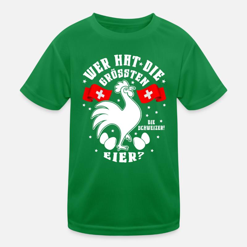 Für den Schweizer Bauer mit den grössten Eiern! Kinder Funktions-T-Shirt
