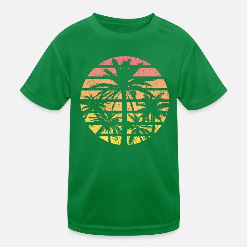 Retro Palm Tree Kids Functional T-Shirt