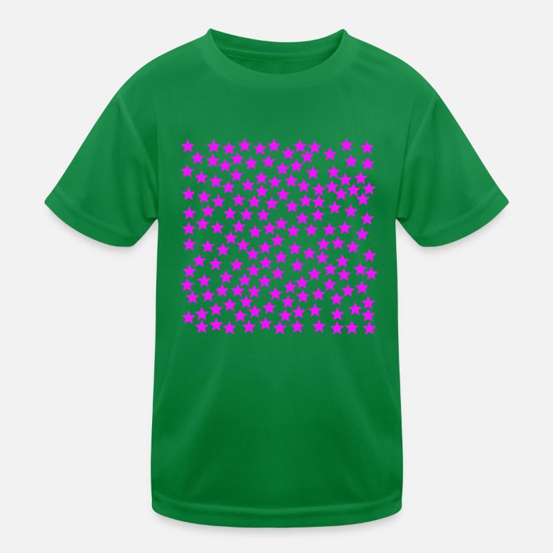 Rosa Sterne Geschenkidee pink Kinder Funktions-T-Shirt