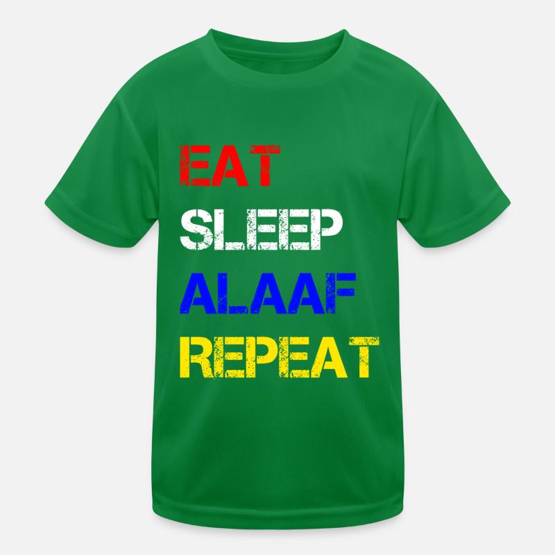 EAT SLEEP ALAAF REPEAT | Karneval Kinder Funktions-T-Shirt