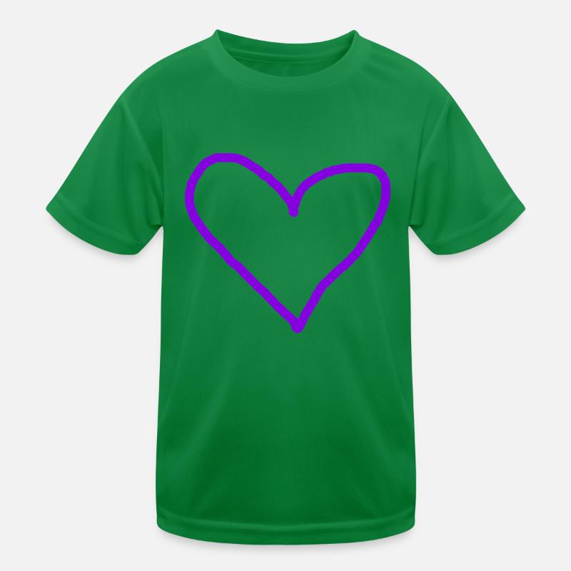 Herz lila Geschenkidee Herzchen violett Kinder Funktions-T-Shirt