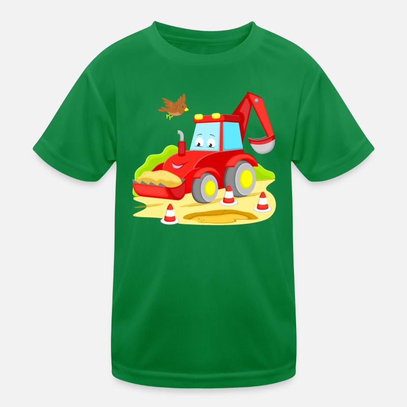 Traktor Bagger Kinder Funktions-T-Shirt