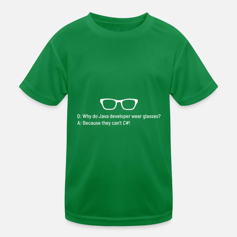 Why Do Java Programmers Wear Glasses? Kids Functional T-Shirt