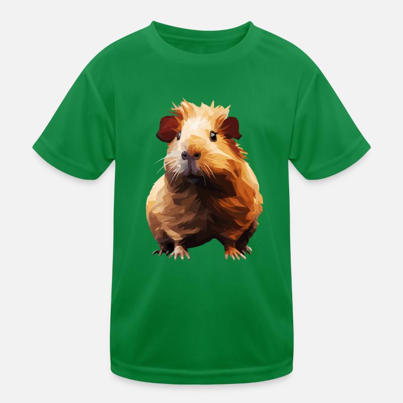 Cochon d’Inde dans le style polygonal T-shirt sport Enfant