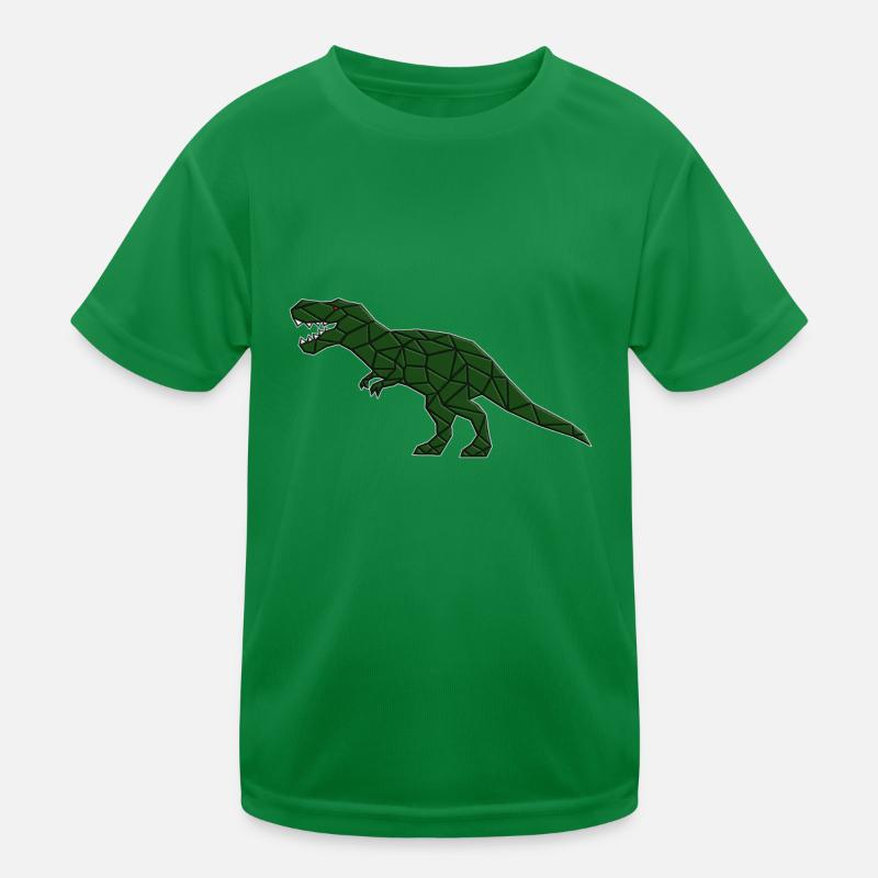 T-REX POLYGONE DINO ART LINÉAIRE GRAPHIQUE 3D T-shirt sport Enfant