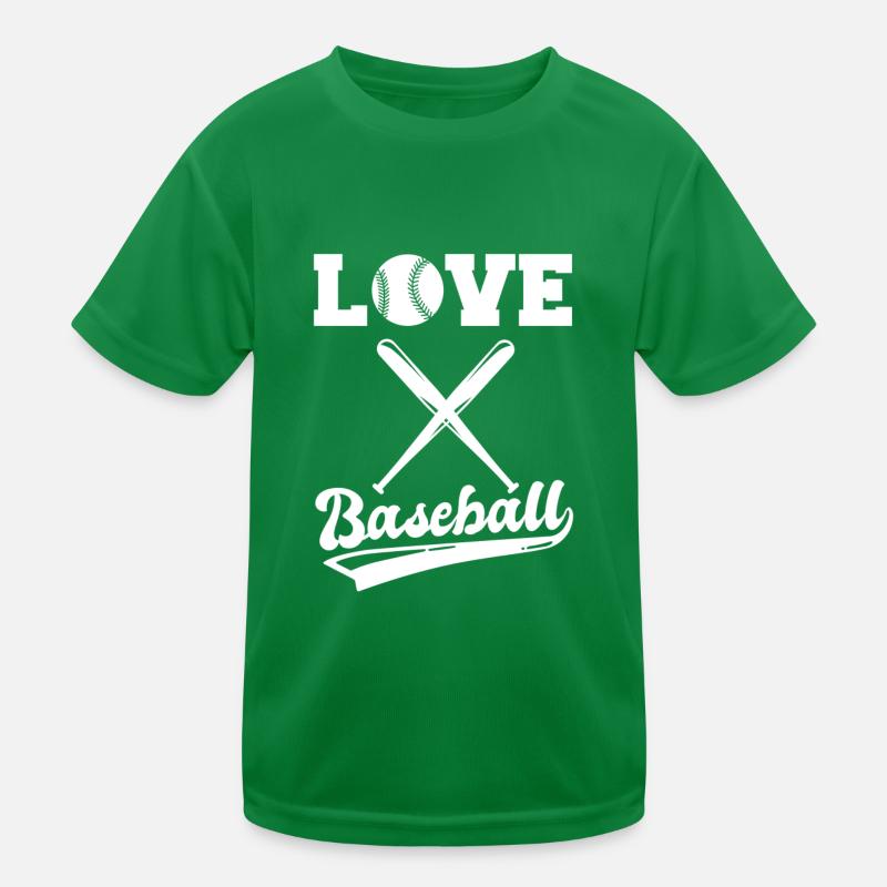 Liebe Baseball Kinder Funktions-T-Shirt