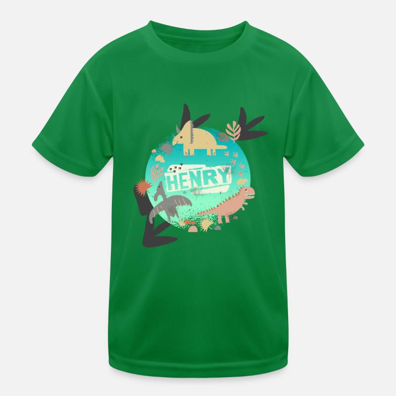 HENRY - Schöner Jungen Name mit süßen Dinosaurier Kinder Funktions-T-Shirt
