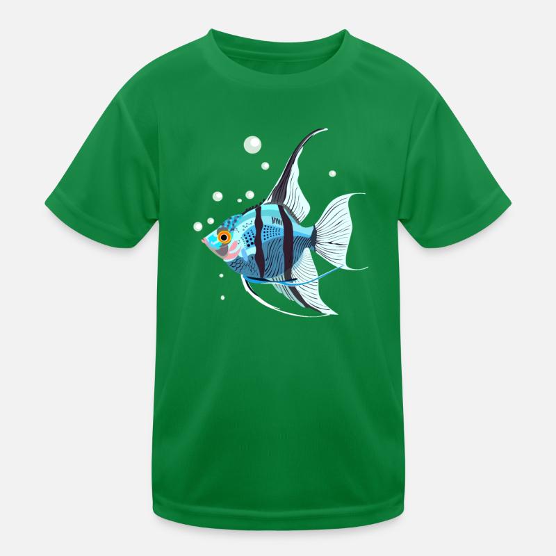 Blue scalar fish Kids Functional T-Shirt