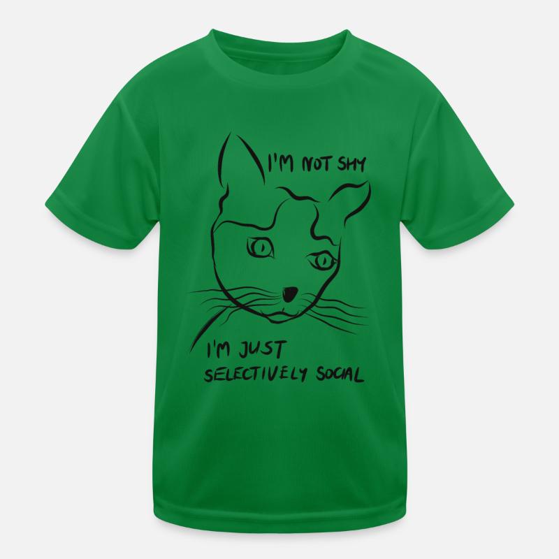 shy kitten Kids Functional T-Shirt