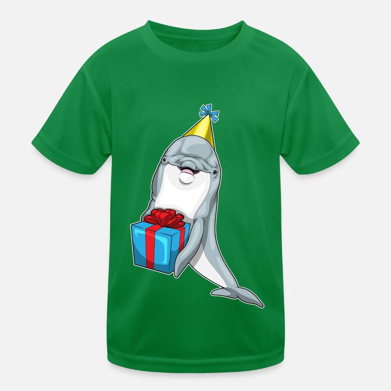 Dolphin Birthday Package Kids Functional T-Shirt