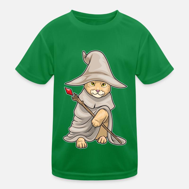 Baguette de sorcier chat orange T-shirt sport Enfant