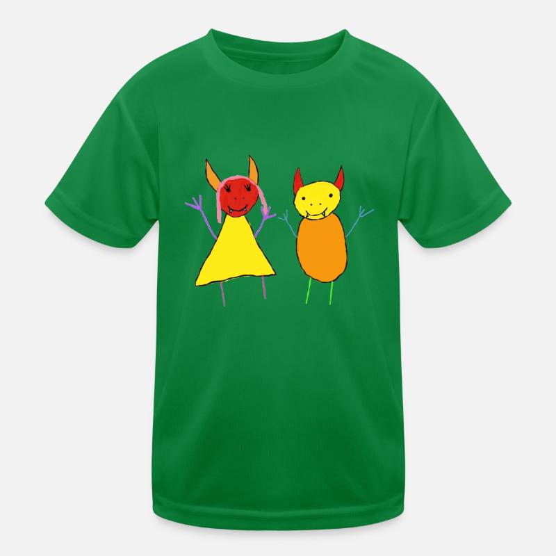 Teufel Paar - Devil Bunt - Monster Kinder Funktions-T-Shirt