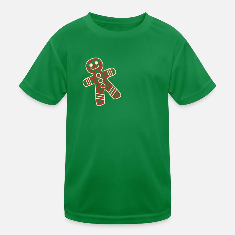 Christmas Gingerbread Man Cookies Pastry Gift Kids Functional T-Shirt