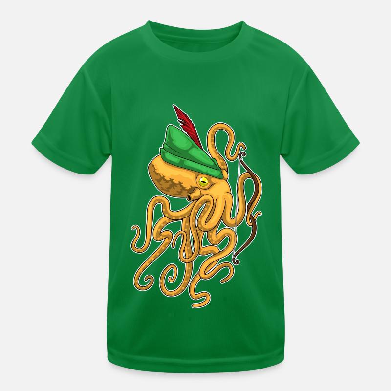 Octopus Archer Bow Kids Functional T-Shirt