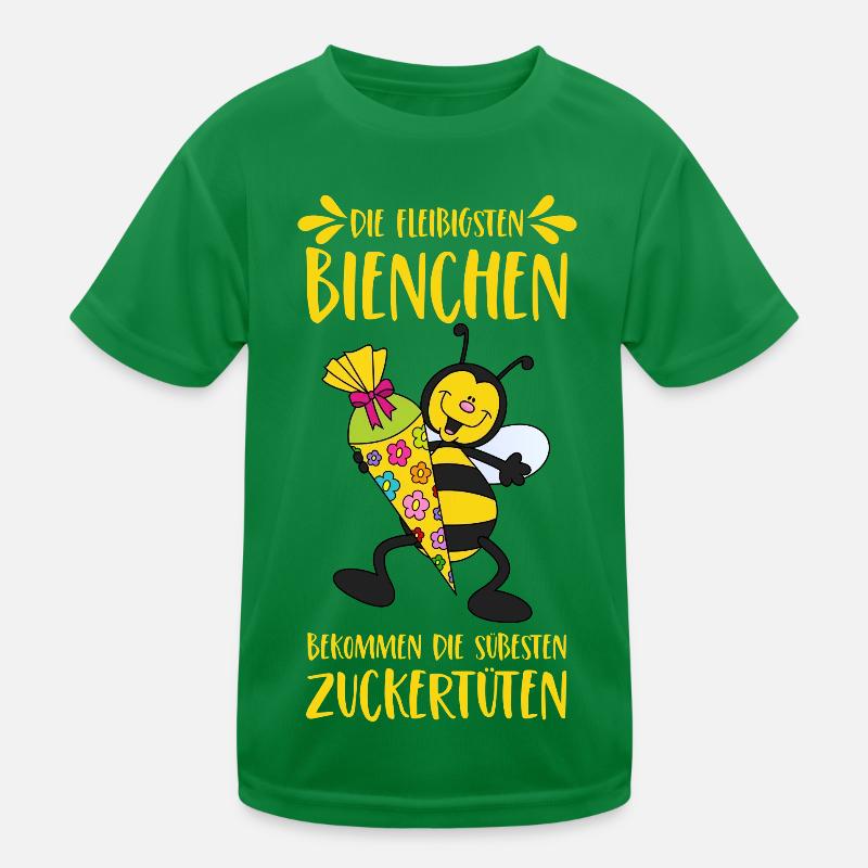 Bee Busy School Sugar Cone Cute Bee Yellow Kids Functional T-Shirt