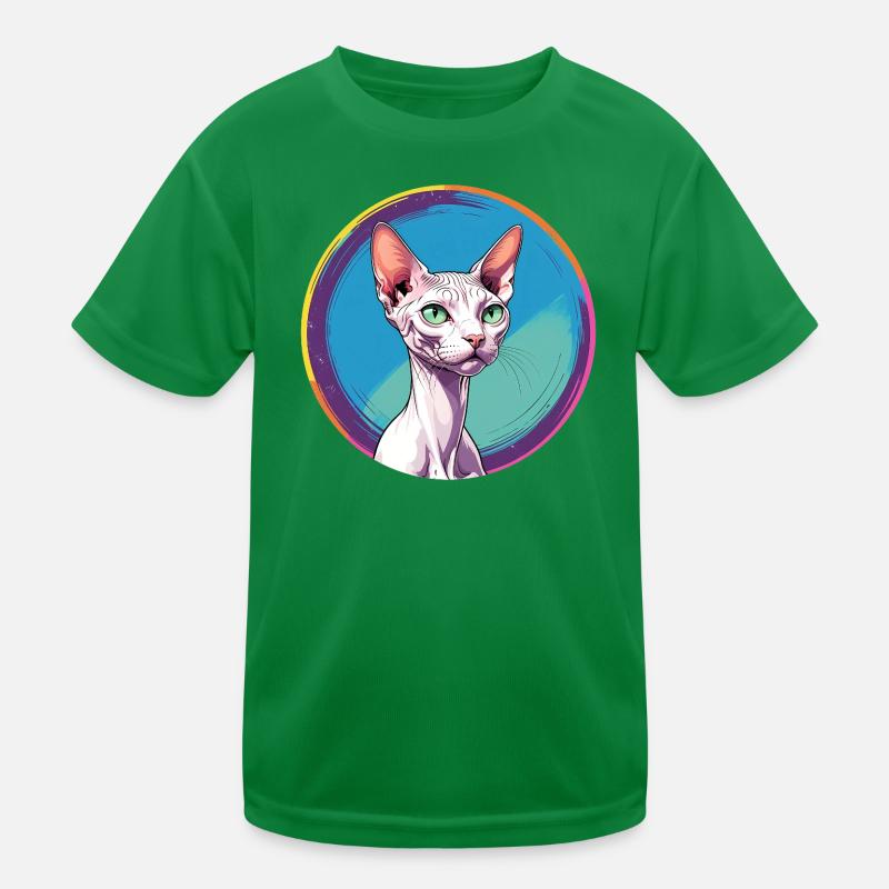 Chat Sphynx T-shirt sport Enfant
