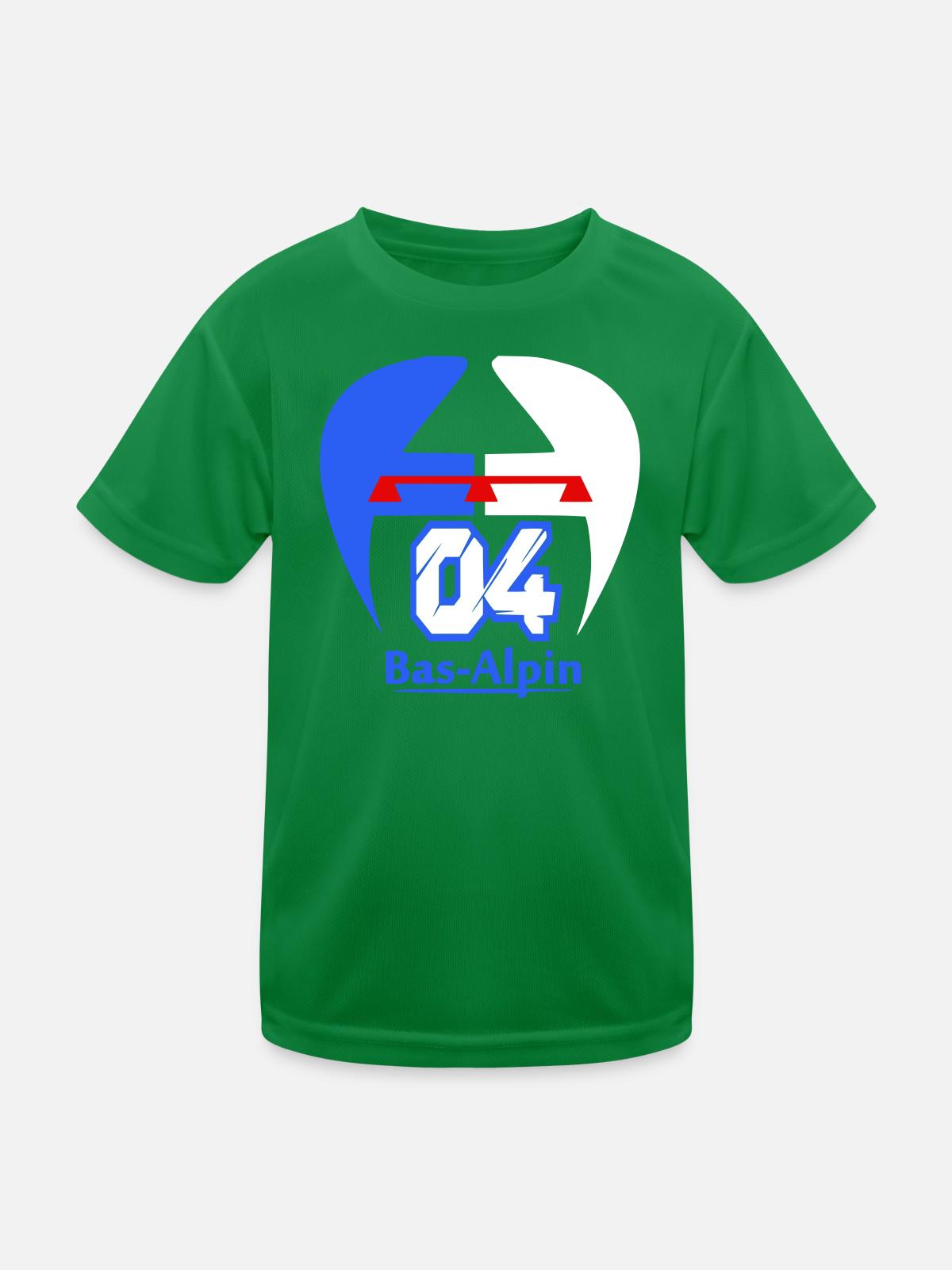 Bas-Alpine logo - Kids Functional T-Shirt - kelly green - Front