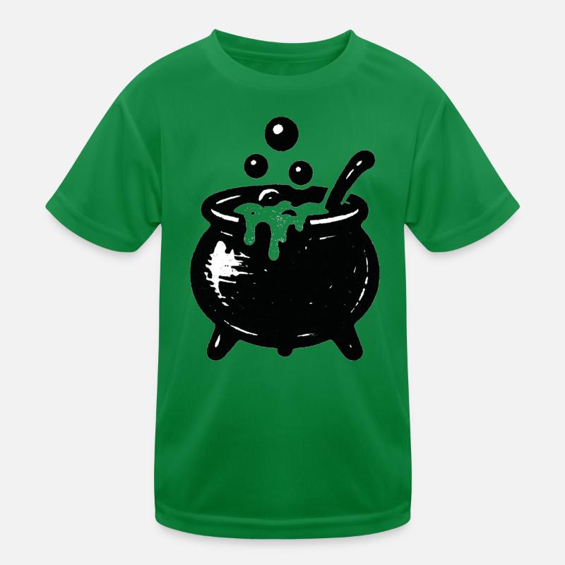 Witch's Cauldron Bubble Magic Kids Functional T-Shirt