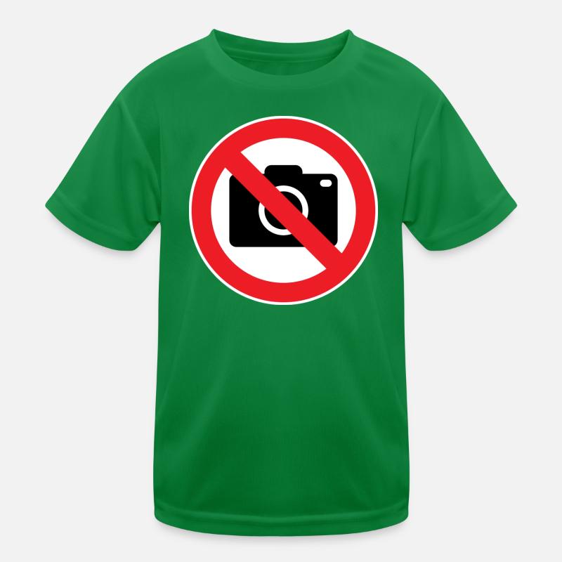 Photographie interdite, panneaux d’interdiction T-shirt sport Enfant