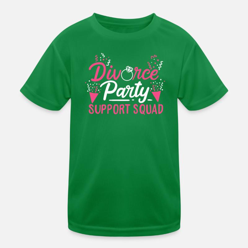 Divorce Party Support Squad Funny Pink Tee Design Kinder Funktions-T-Shirt