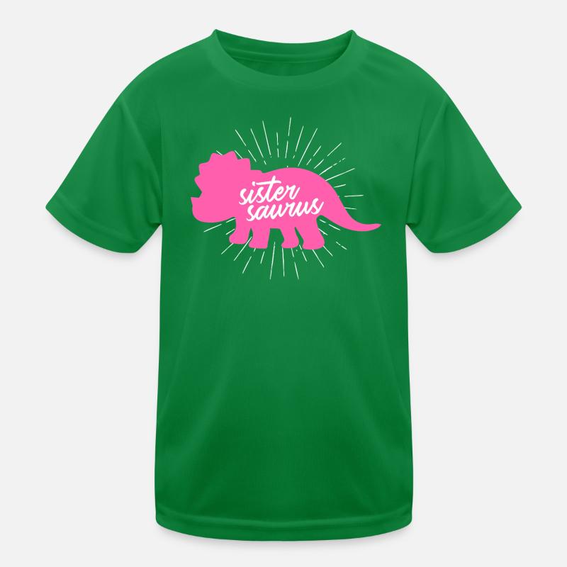 Sistersaurus Lustige Schwester Dinosaurier Triceratops Kinder Funktions-T-Shirt
