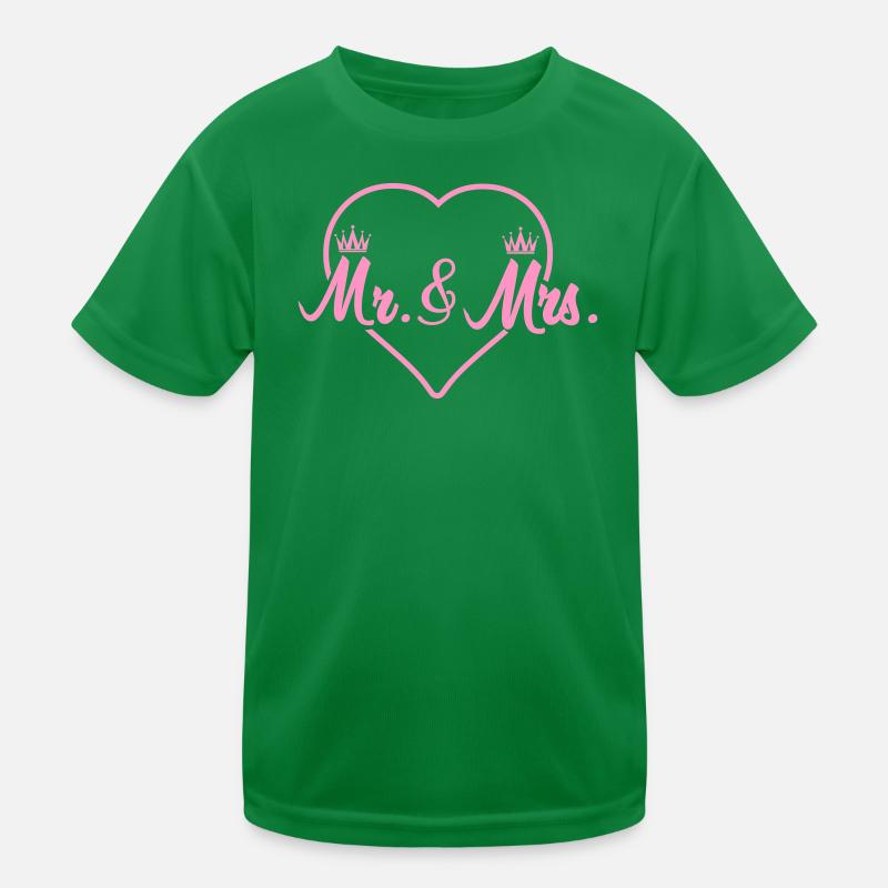 HerzKronen Mr & Mrs Design Kinder Funktions-T-Shirt