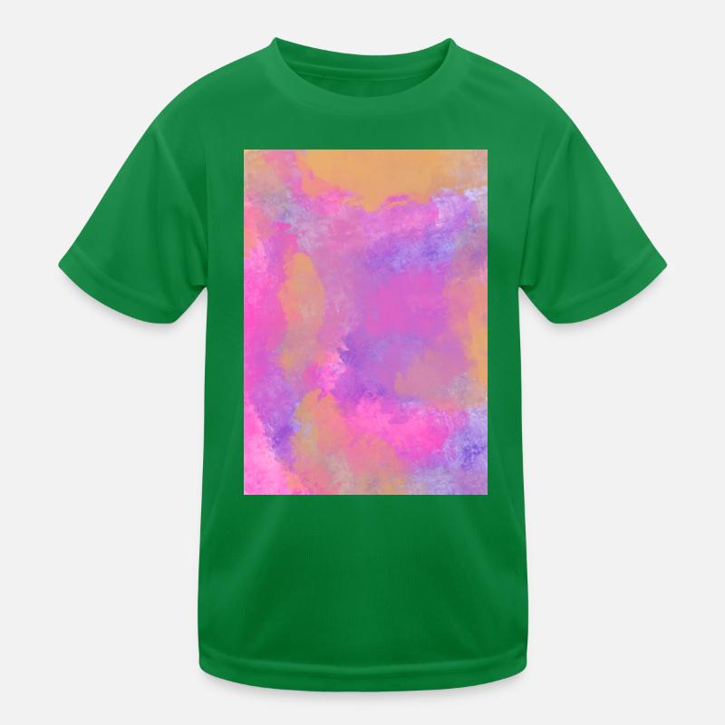 Gradient - lilac can be personalized - Kids Functional T-Shirt - kelly green