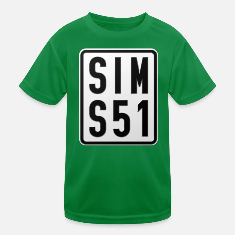 Simson S51 Moped License Plate Kids Functional T-Shirt