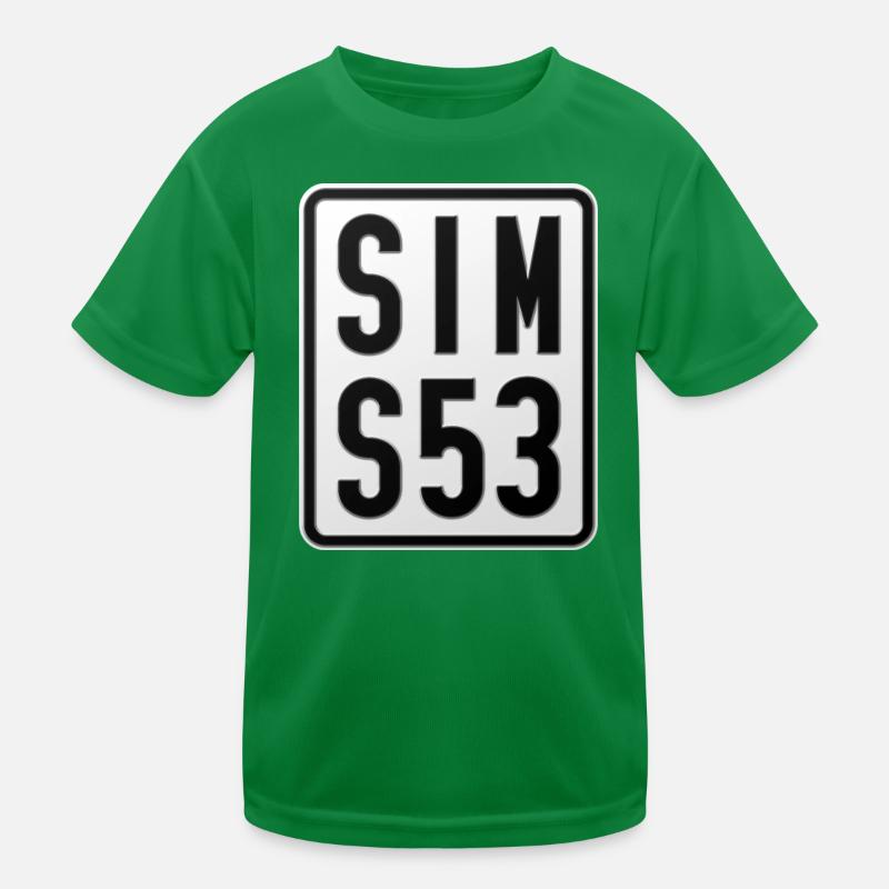 Simson S53 Moped License Plate Kids Functional T-Shirt