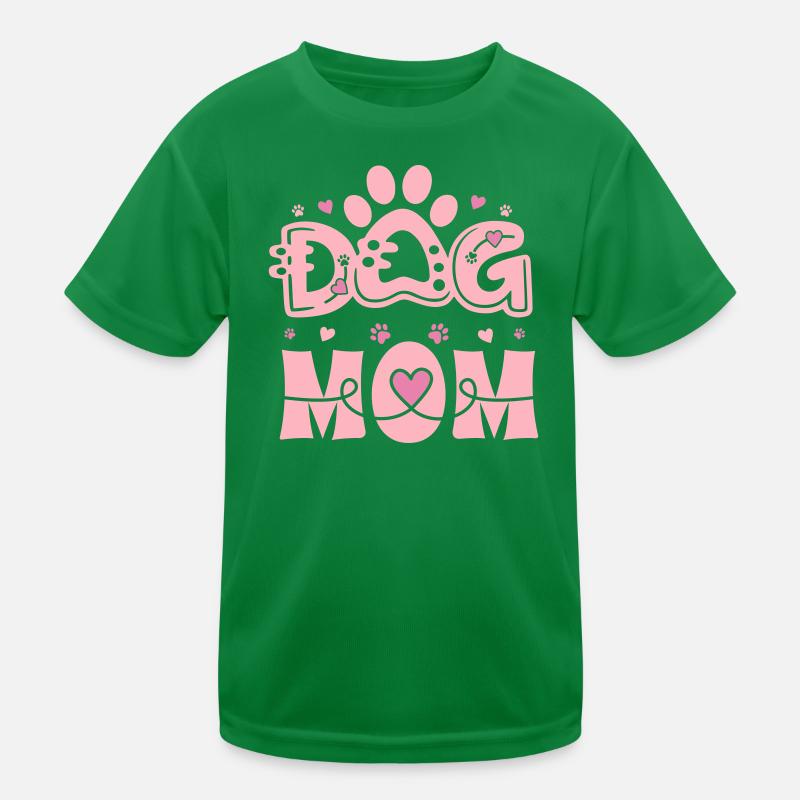 Minimal DOG MOM Monogram Kids Functional T-Shirt