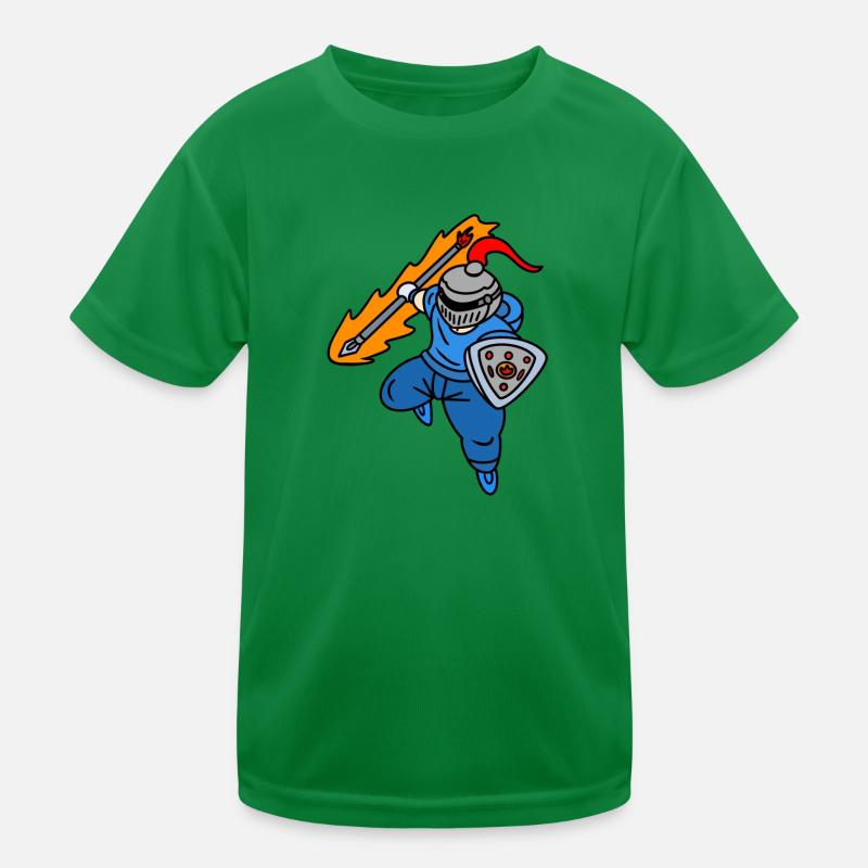 Cooler Ritter mit Kapuzenpullover - Kinder Funktions-T-Shirt - Kelly Green