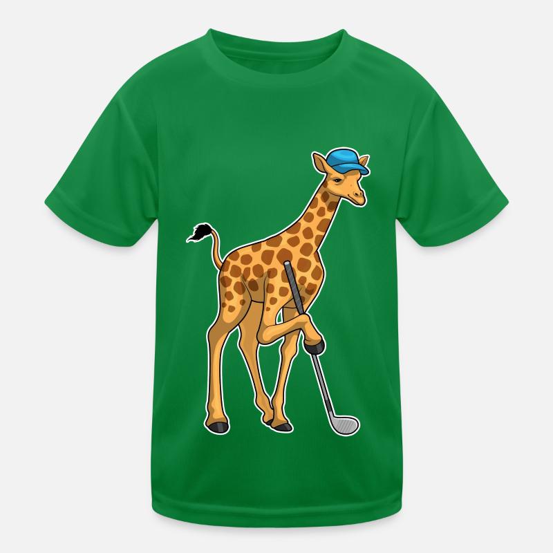 Giraffe Golf Golfschläger Kinder Funktions-T-Shirt