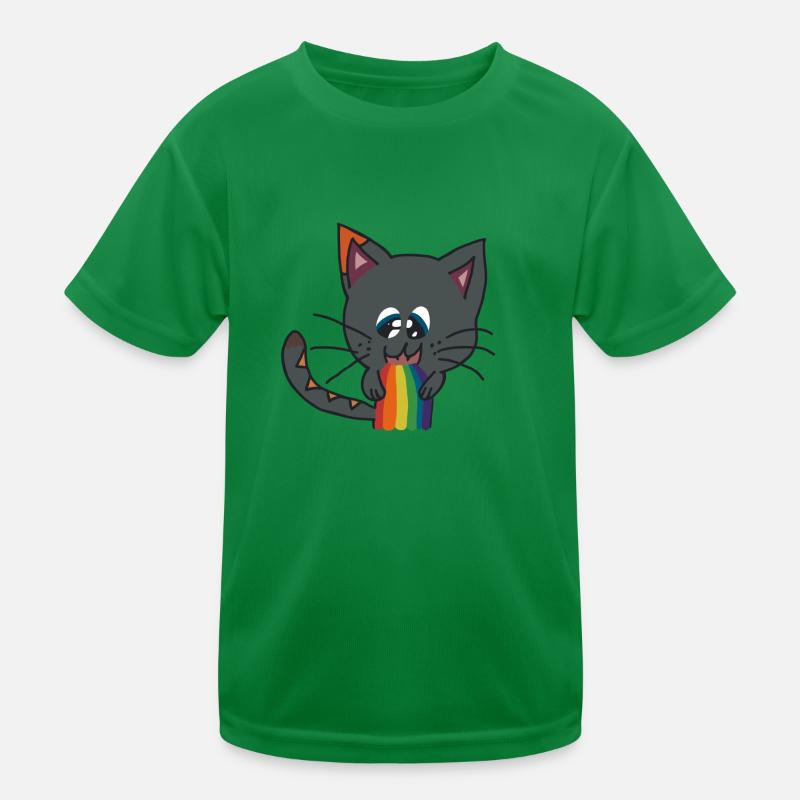 Chat et arc-en-ciel T-shirt sport Enfant