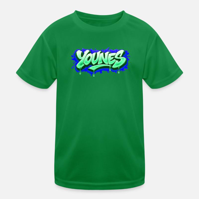 YOUNES GRAFFITI NAME FOR  PERFECT GIFT PRINTABLE T-shirt sport Enfant