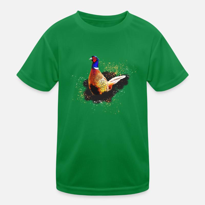 wunderschöner Fasan im Prachtkleid Pheasant Kinder Funktions-T-Shirt
